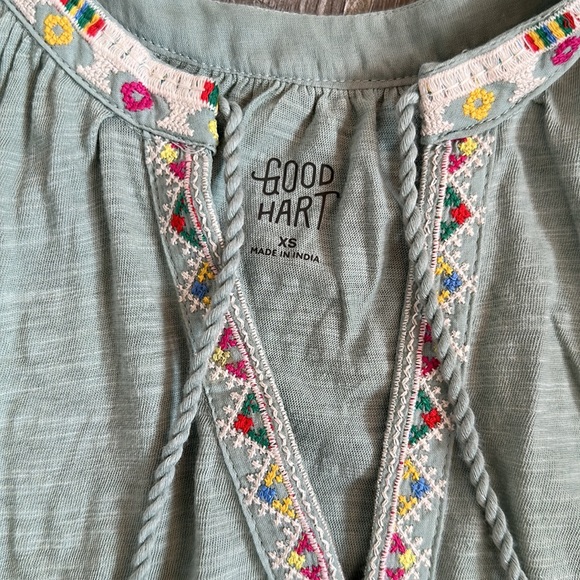Women’s Matilda Jane good heart size XS Sage green embroidered tank like new - Picture 3 of 4